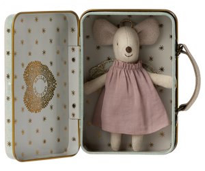 Maileg Angel Mouse in suitcase, Little Sister