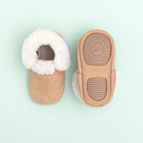 Freshly Picked Shearling Mocc Mini Sole in Weathered Brown