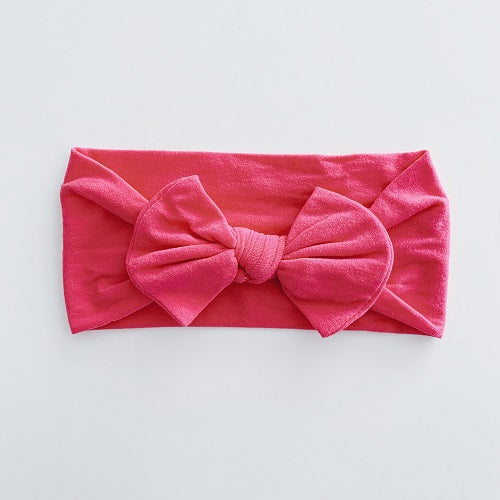 Sugar & Maple Classic Bow Headband - Hot Pink