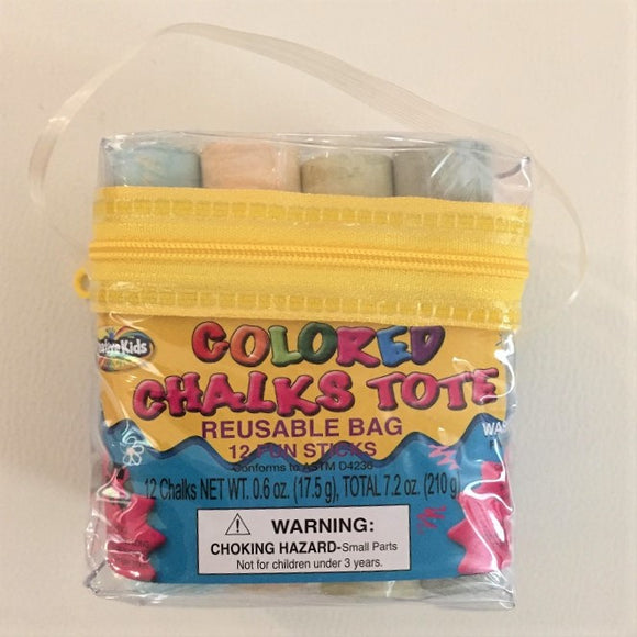 Creative Kids Colored Chalk Tote (12 fun sticks)