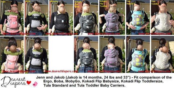 Baby Carrier Comparison Pictures