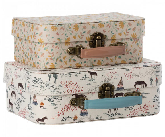 Maileg Suitcases with Fabric - 2 piece Set