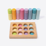 Grimm's Stacking Game Small Pastel Rollers
