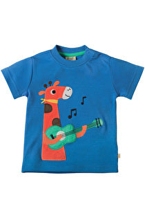 Frugi - Little Creature Applique T-shirt Sail/Giraffe (SS17)