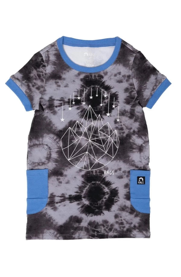 Rags to deals Raches 7/8 Skelly Tie Dye Tee