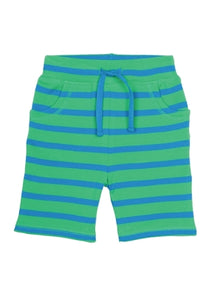 Frugi - Litte Stripy Shorts in Field/Diver Blue (SS16)