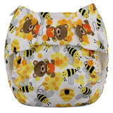 Blueberry One Size Deluxe Pocket Diaper w/Organic Cotton Inserts