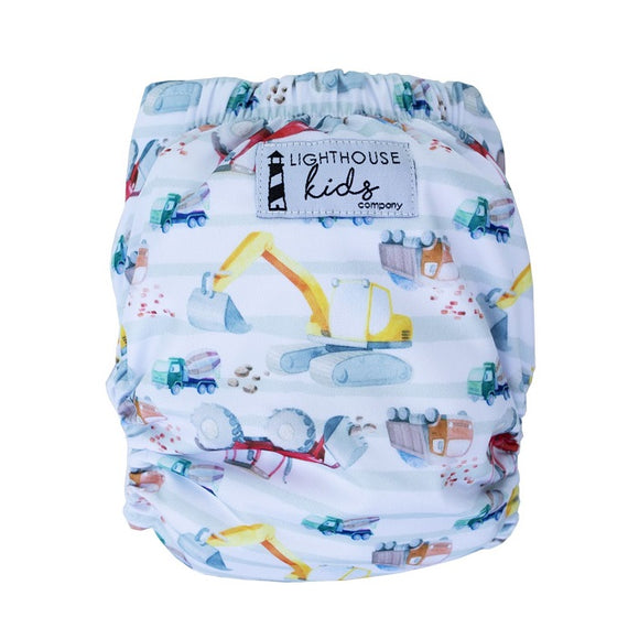 Lighthouse Kids Co One Size All-in-One Diaper *DD Exclusive* - Digger