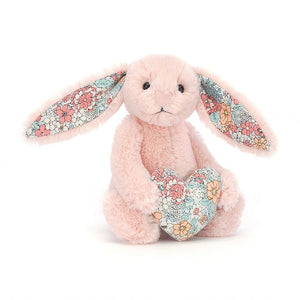 JellyCat Blossom Heart Blush Bunny