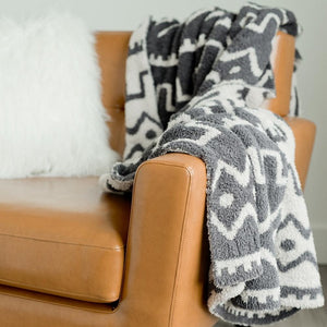 Saranoni Mudcloth Double-Layer Bamboni Home Throw Blanket