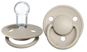 BIBS Pacifier De Lux Silicone One Size 2 pack in Sand