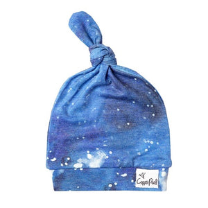 Copper Pearl Top Knot Hat - Galaxy