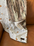 Blumenkind Luxurious Plush Minky & Muslin Blanket in Woodland