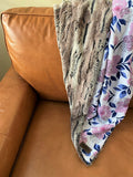 Blumenkind Luxurious Plush Minky & Muslin Blanket in Florals