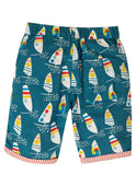 Frugi - Reuben Reversible Shorts in Steely Blue Ride The Waves (SS20)
