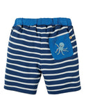 Frugi - Little Stripy Shorts Marine Blue Breton (SS19)