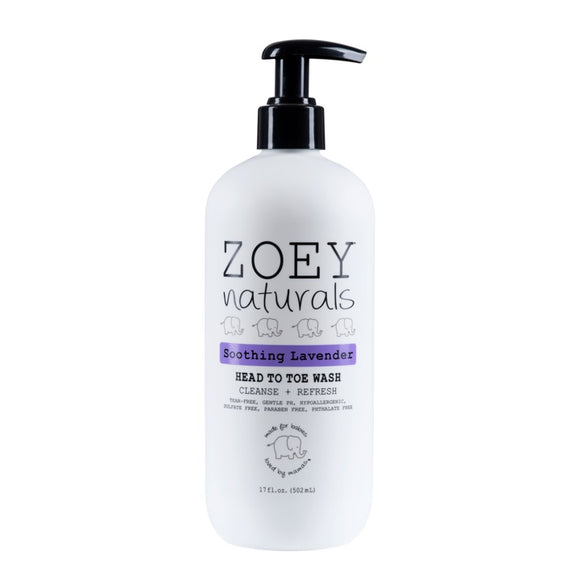 Zoey Naturals Soothing Lavender Head to Toe Wash