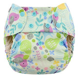 Blueberry One Size Deluxe Pocket Diaper w/Organic Cotton Inserts