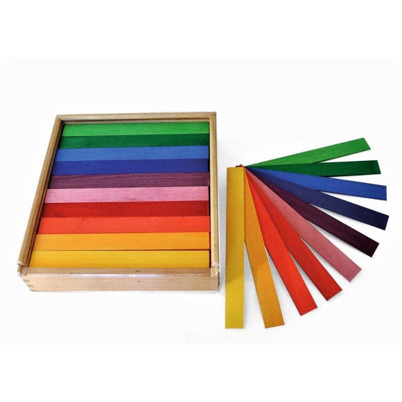 Bauspiel Colored Rods 100 pieces with Tray