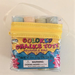 Creative Kids Colored Chalk Tote (12 fun sticks)
