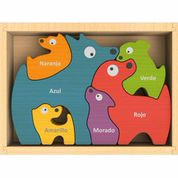 Begin Again Toys Dog Family Puzzle w/ bilingual curriculum