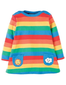 Frugi - Rainbow Dress Rainbow Stripe (SS18)
