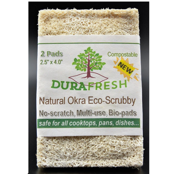 DuraFRESH Natural Okra Scrub Pad 2 pk.