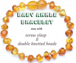 Healing Amber Baby Anklet/Bracelet - Polished Honey