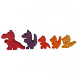 Bauspiel Dragon Family 5 pieces in Red/Purple