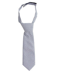 juDanzy Navy and White Seersucker Neck Tie