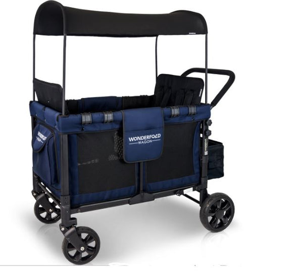 WonderFold Wagon W4 Quad Baby Stroller in Navy